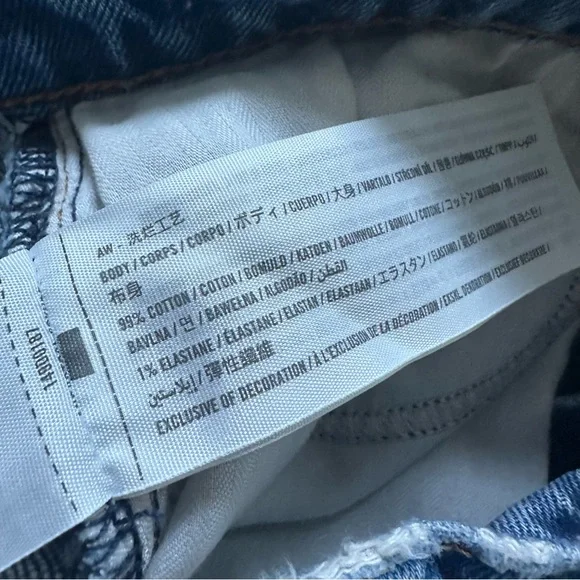 Abercrombie &‎ Fitch The Mom Short High Rise Blue Jean Shorts Size 25/0 - Picture 4 of 7